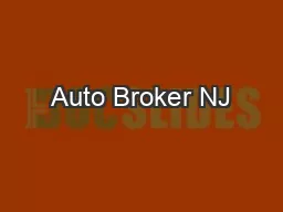 Auto Broker NJ