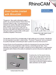 Glass Carafes created with RhinoCAM Trasparente  Trenk