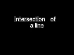 Intersection   of  a line