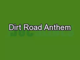 Dirt Road Anthem