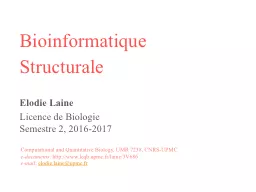 Bioinformatique Structurale