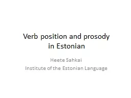 Verb  position  and  prosody