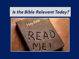 Is the Bible Relevant Today?