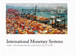 International Monetary Systems