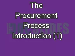 The Procurement Process Introduction (1)