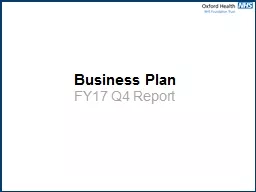 Business Plan FY17 Q4 Report