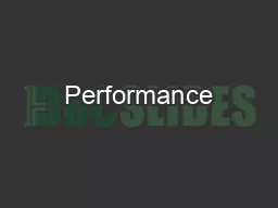 Performance Evaluation of