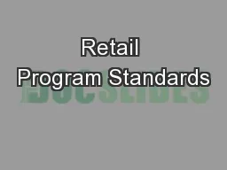Retail Program Standards