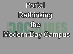 Portal Rethinking the Modern-Day Campus