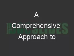 A Comprehensive Approach to