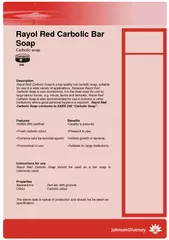 Rayol Red Carbolic Bar Soap Carbolic soap  Description