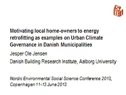 Motivating local home-owners to energy retrofitting as examples on Urban Climate Governance