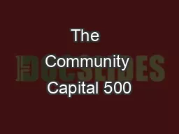 The  Community Capital 500