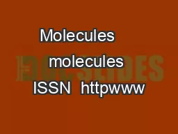 Molecules     molecules ISSN  httpwww