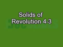 Solids of Revolution 4-3