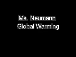 Ms. Neumann Global Warming