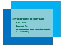 INTRODUCTION TO COST RISK ANALYSIS