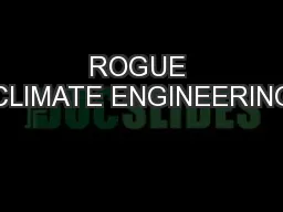 ROGUE CLIMATE ENGINEERING