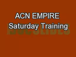ACN EMPIRE Saturday Training