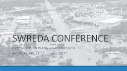 SWREDA CONFERENCE Capital region planning commission