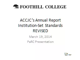 ACCJC’s Annual Report Institution-Set