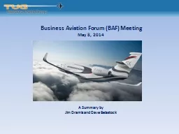 Business Aviation Forum (BAF) Meeting