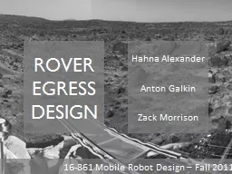 Rover Egress Design Hahna Alexander