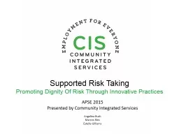 Supported Risk Taking  Promoting Dignity Of Risk Through Innovative Practices