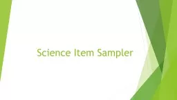 Science Item Sampler