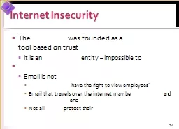 Internet Insecurity The