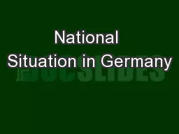 National Situation in Germany