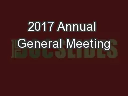 2017 Annual General Meeting