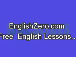 EnglishZero.com Free  English Lessons…