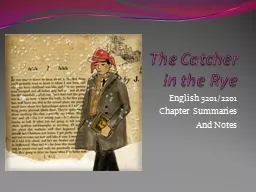 The Catcher in the Rye English 3201/2201
