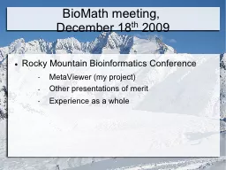 BioMath meeting,  December 18
