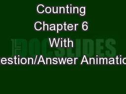 Counting Chapter 6 With Question/Answer Animations