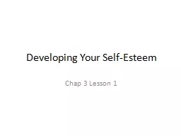 Developing Your Self-Esteem