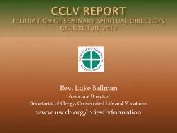 CCLV Report  FEDERATION OF SEMINARY SPIRITUAL DIRECTORS