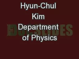 Hyun-Chul Kim Department of Physics