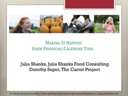Making It Happen: Farm Financial Calendar Tool