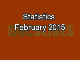 Statistics February 2015 