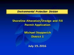 Shoreline Alteration/Dredge and Fill