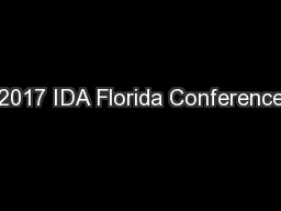 2017 IDA Florida Conference