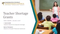Teacher Shortage  Grants