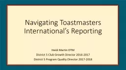 Navigating Toastmasters International’s Reporting