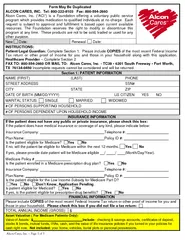 Form May Be Duplicated ALCON CARES INC