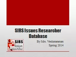 SIRS Issues Researcher Database