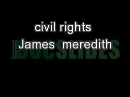 civil rights James  meredith