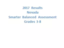 2017 Results Nevada Smarter Balanced Assessment