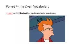 Parrot in the Oven  Vocabulary